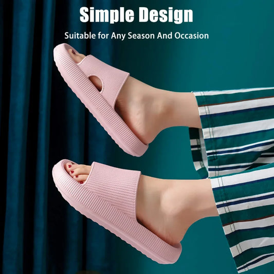 "Summer Slippers with Thick EVA Sole for Unmatched Softness"